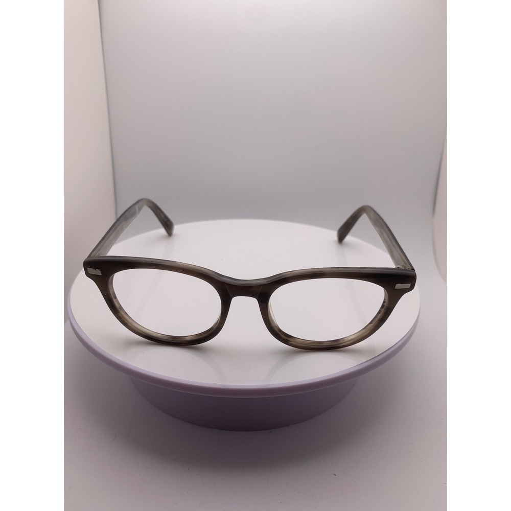 Warby Parker Caspar Grey Striated Eyeglass 49-19-145 Lenses Missing Frames Only